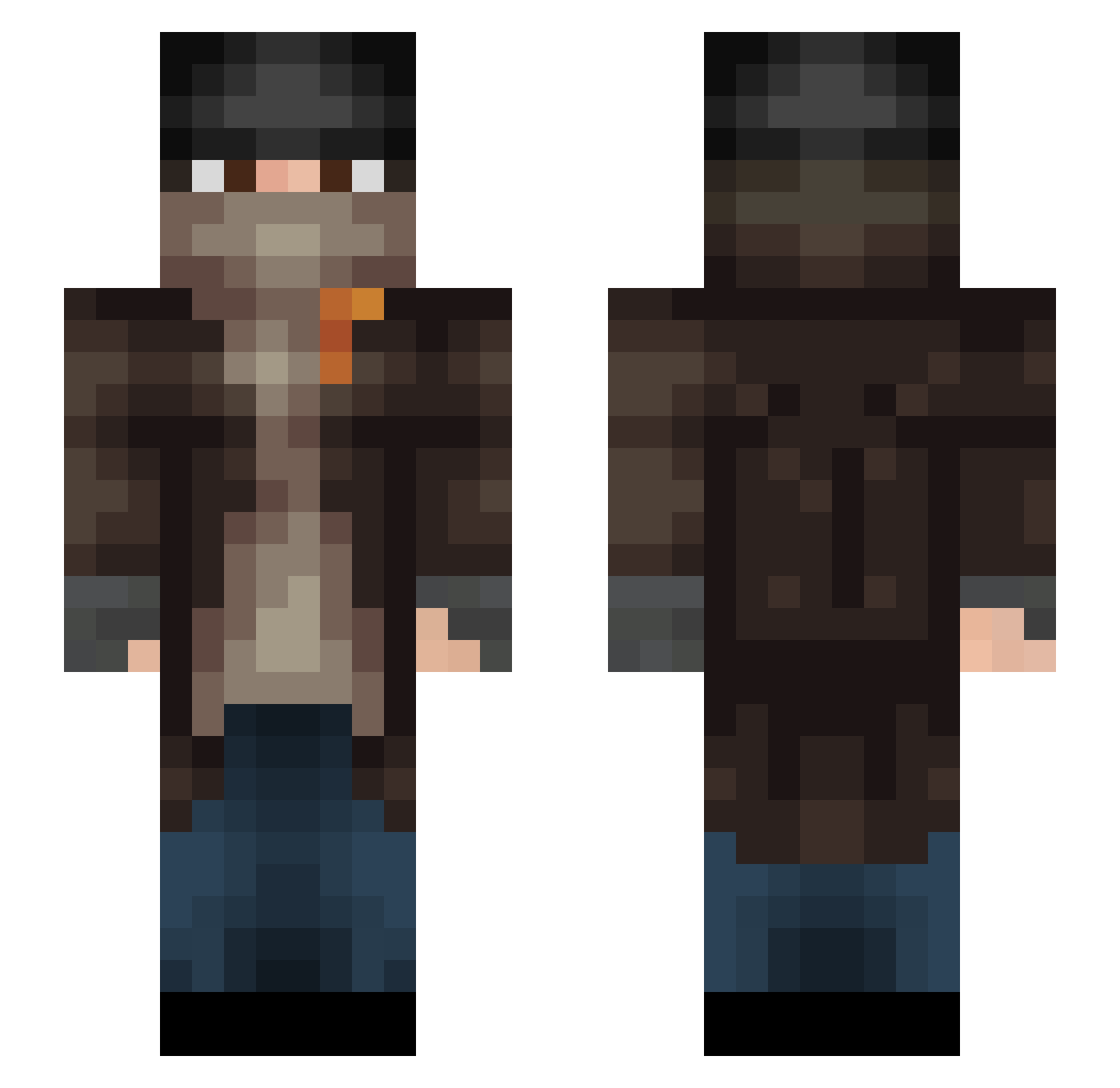 Szefuncioski2 Minecraft skin, front and back view