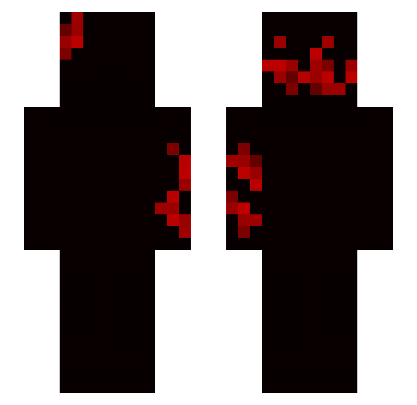 kieranmkv Minecraft skin, front and back view