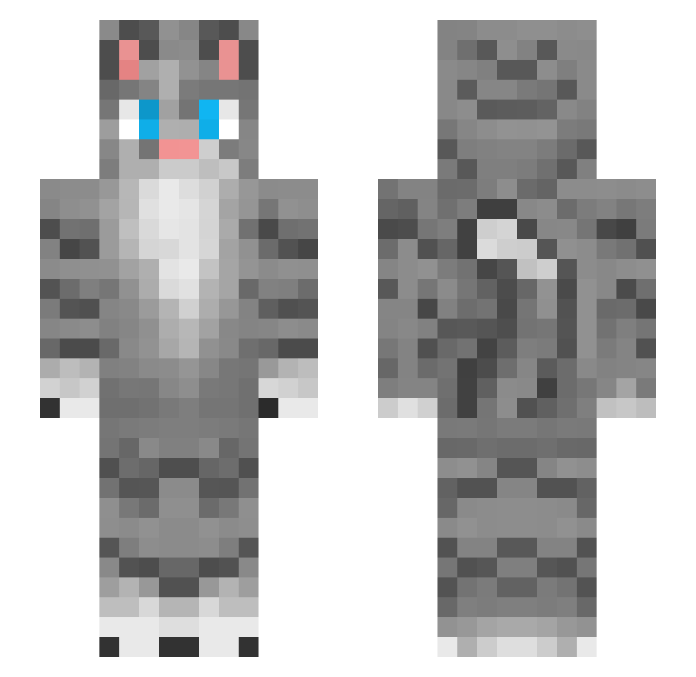 Rattendroge Minecraft skin, front and back view
