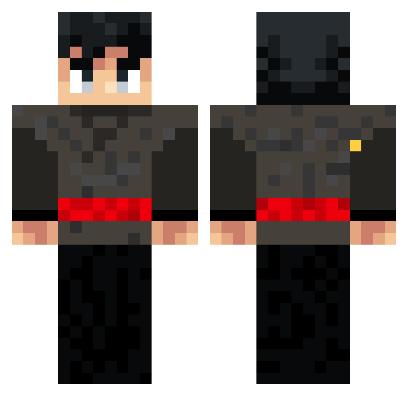 Android7 Minecraft skin, front and back view