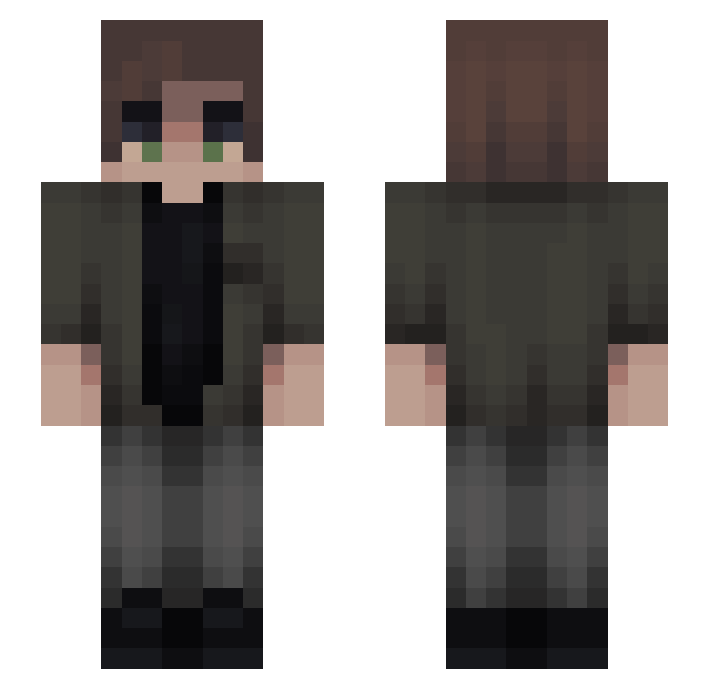 kouseizs Minecraft skin, front and back view