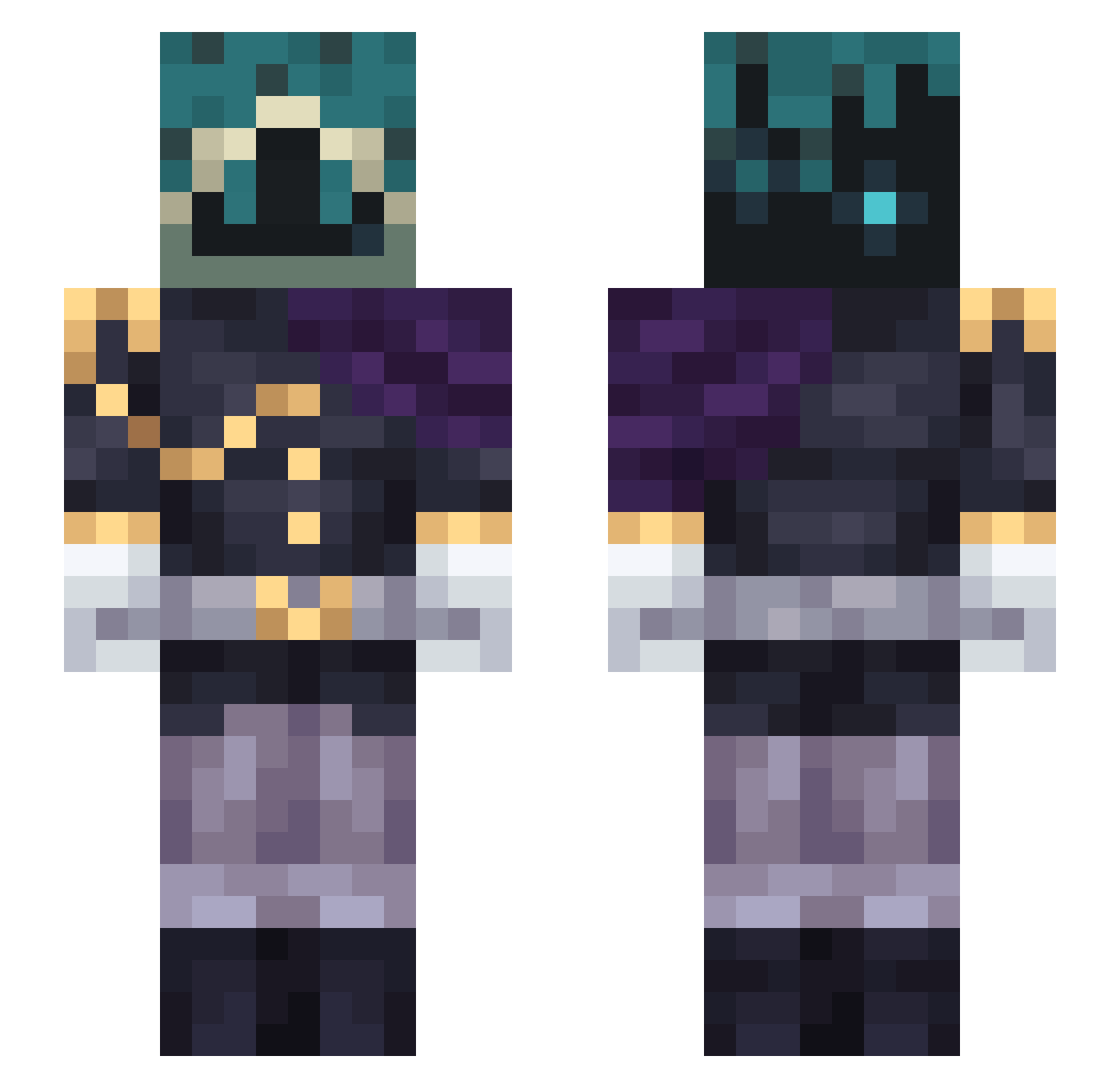 reverant1978 Minecraft skin, front and back view
