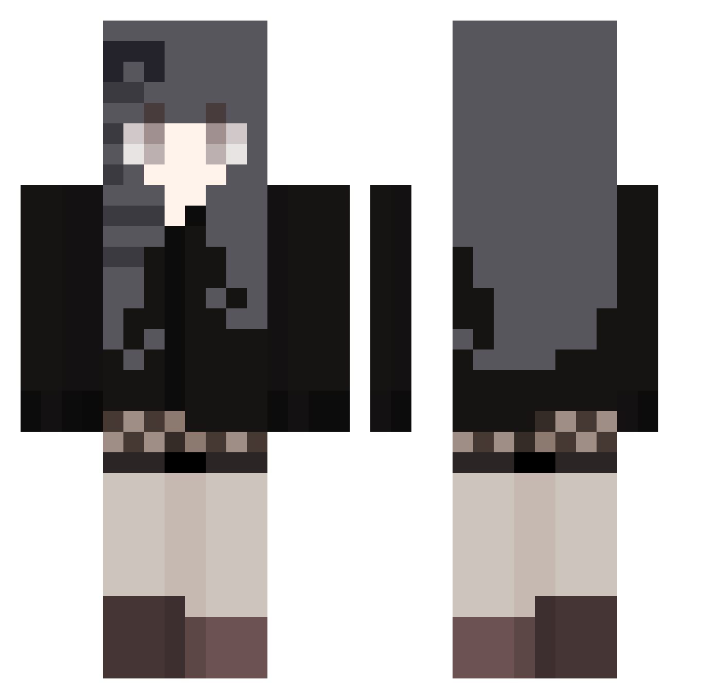 Scoopy98 Minecraft skin, front and back view