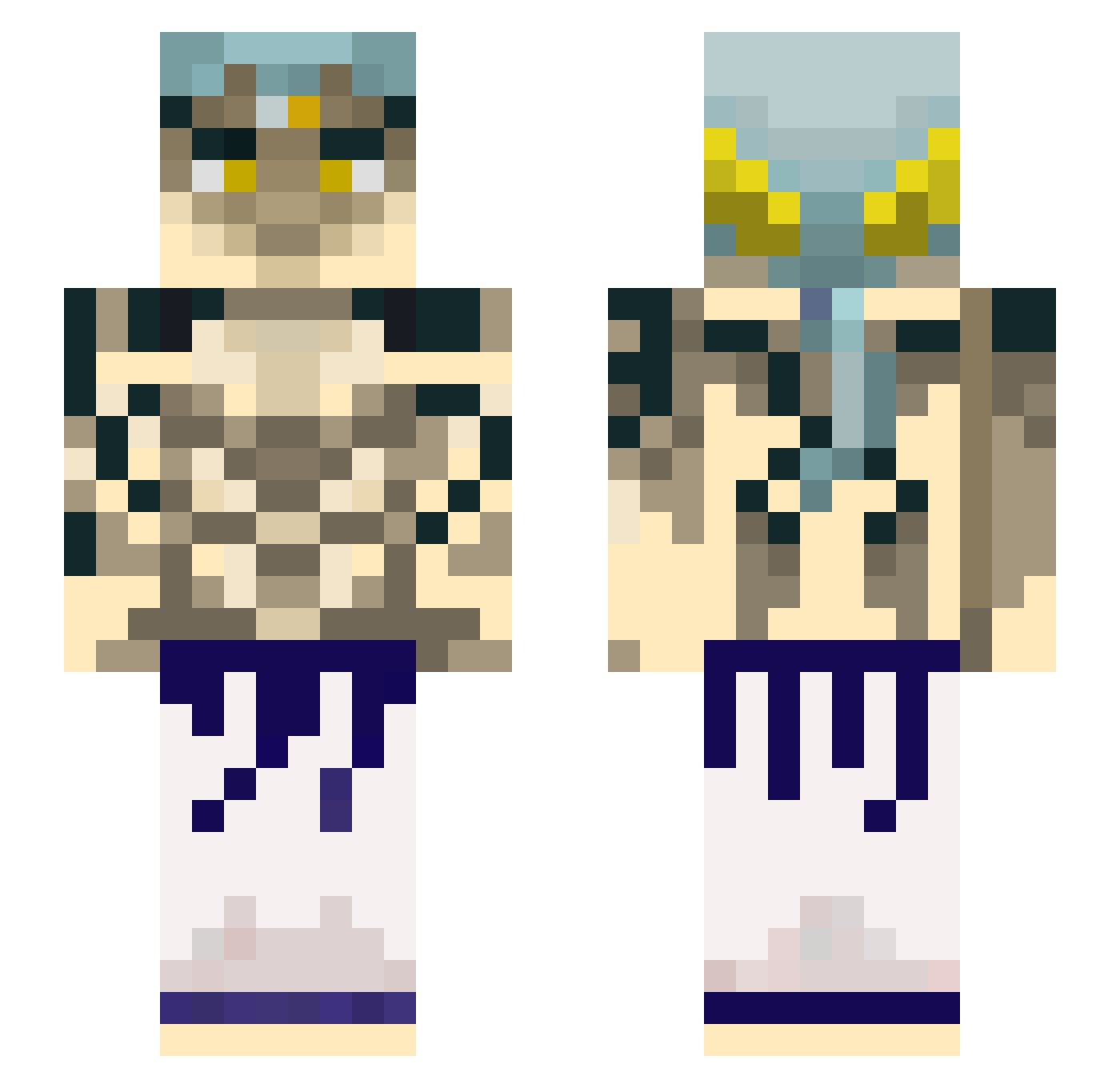 Danapera Minecraft skin, front and back view