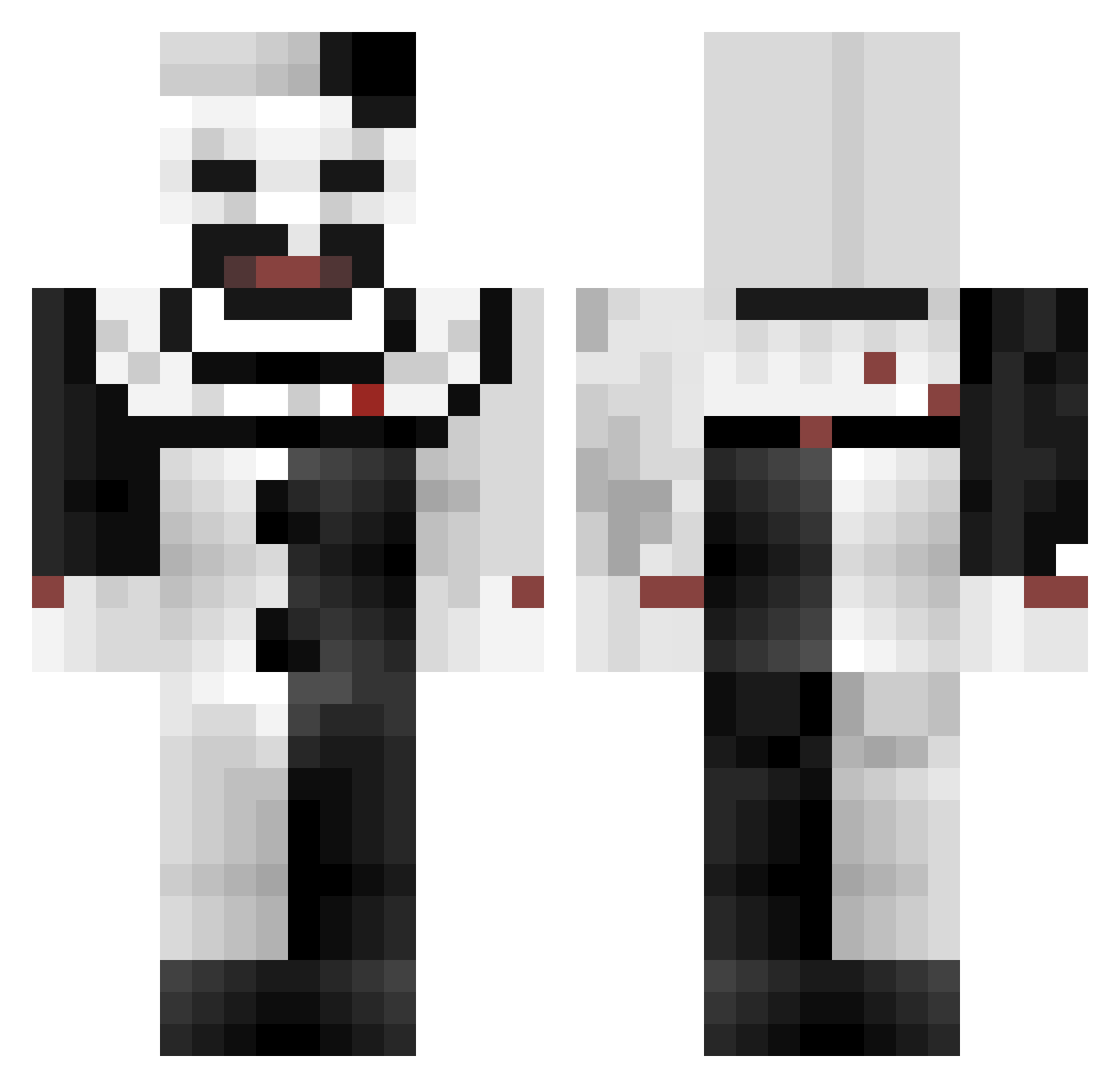 Durability Minecraft skin, front and back view