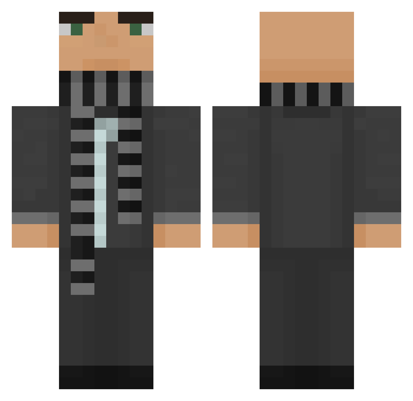 DonutVenom Minecraft skin, front and back view
