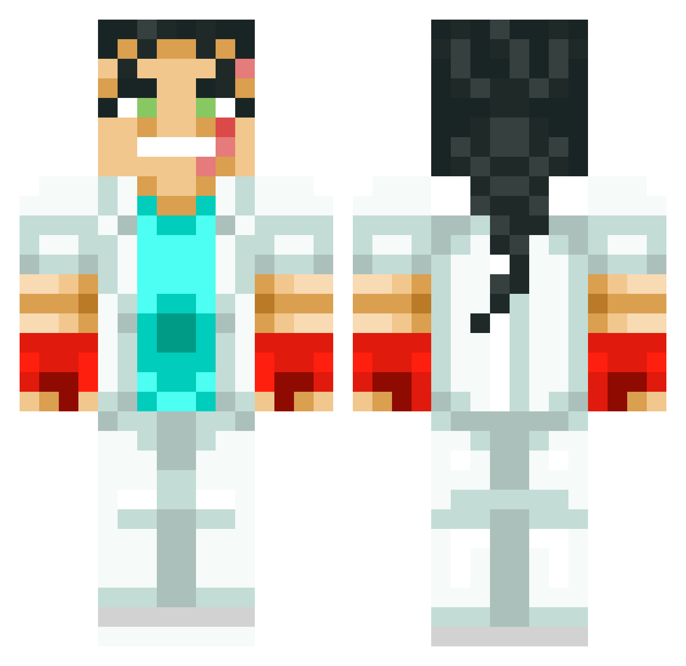destroyer948321 Minecraft skin, front and back view