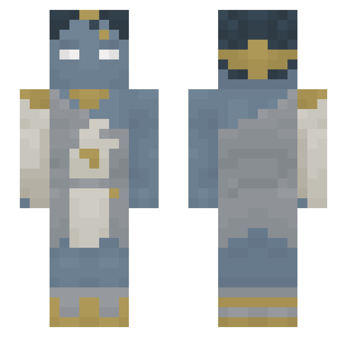 N1xxen Minecraft skin, front and back view
