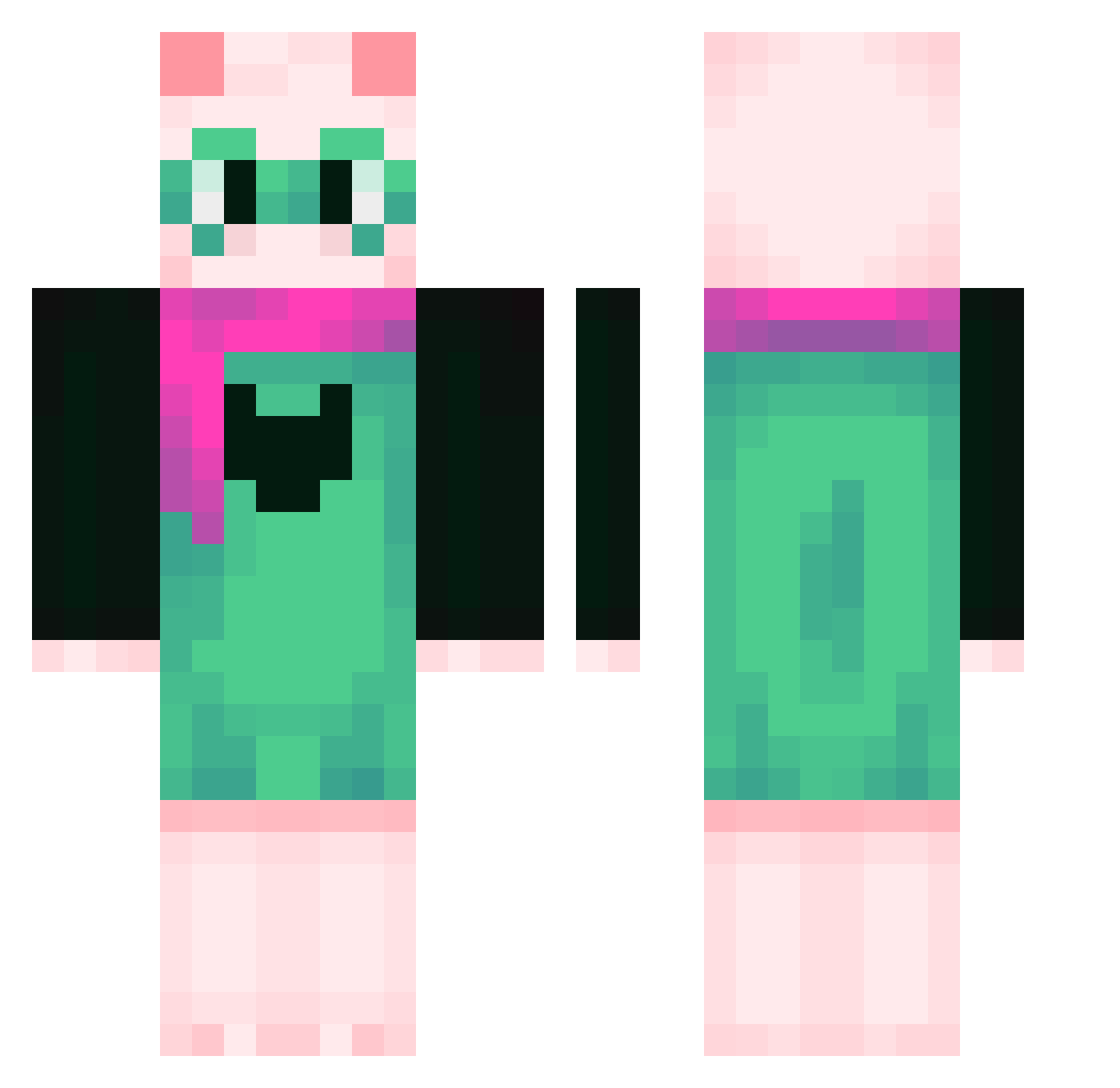 mrdino143 Minecraft skin, front and back view