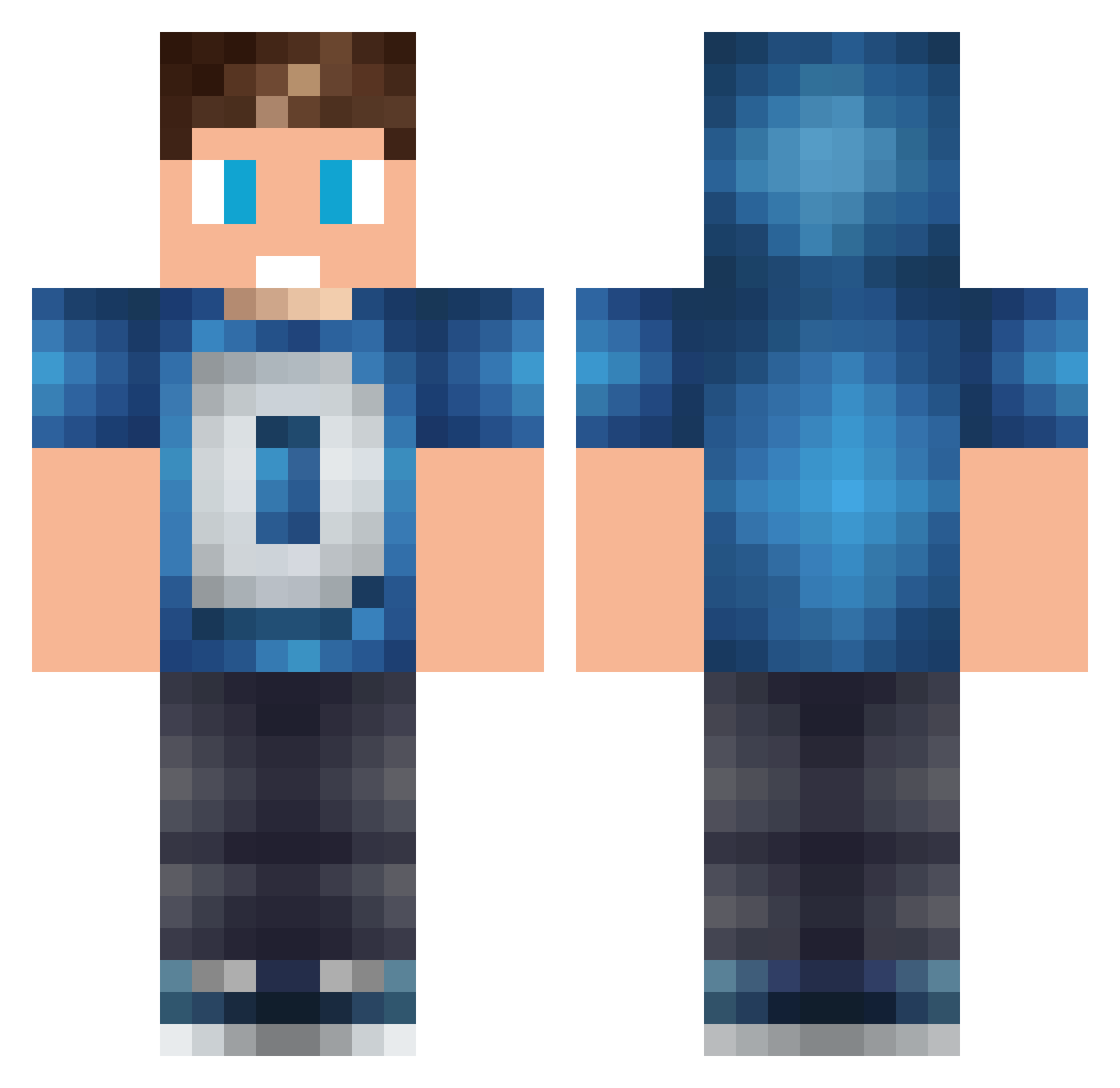 Niemcu00 Minecraft skin, front and back view