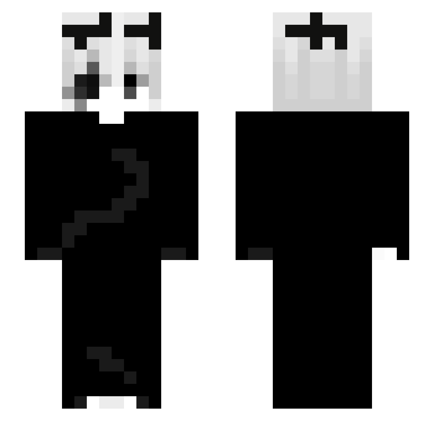 ItsZenRealYT Minecraft skin, front and back view