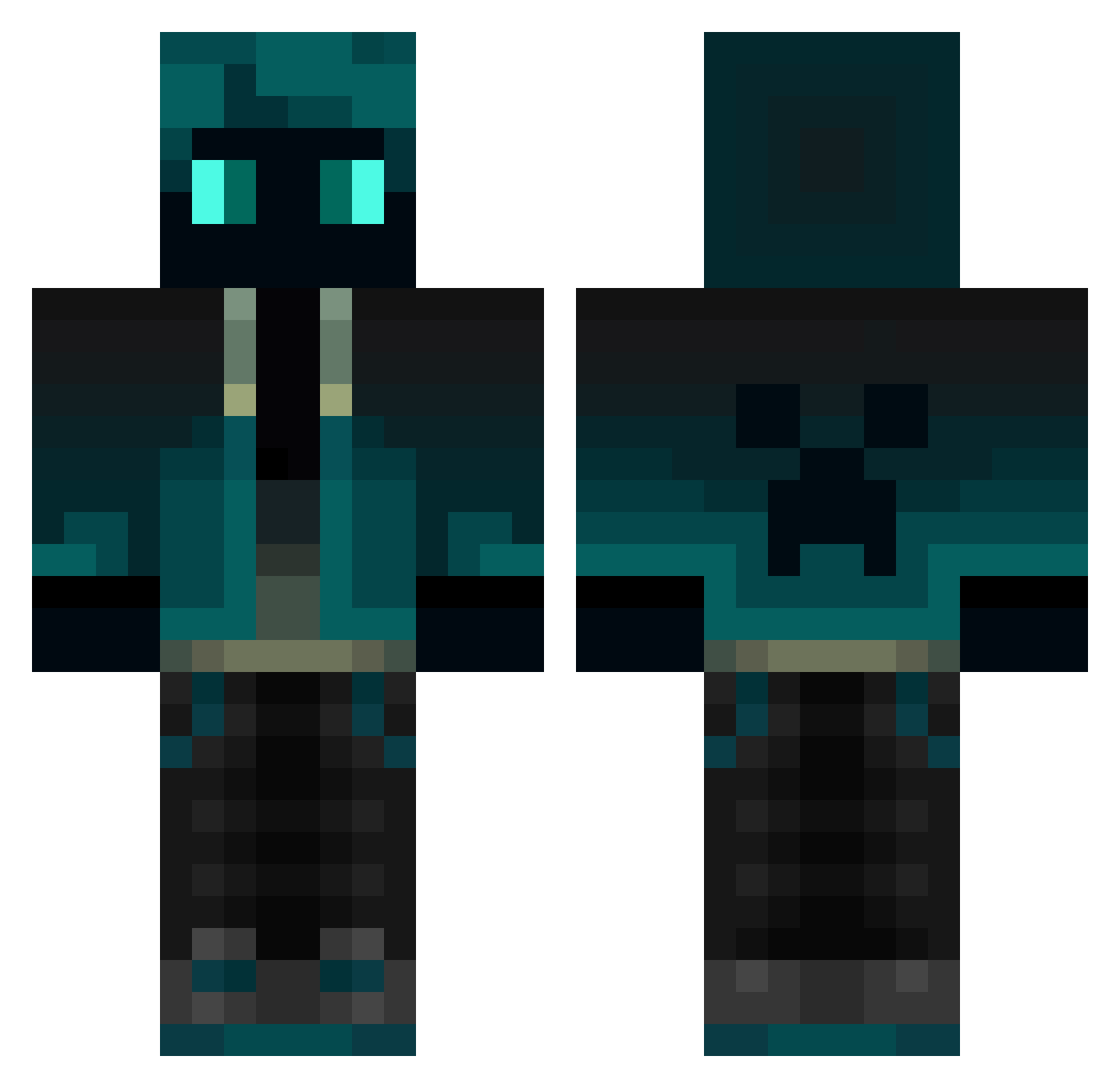 78kd Minecraft skin, front and back view