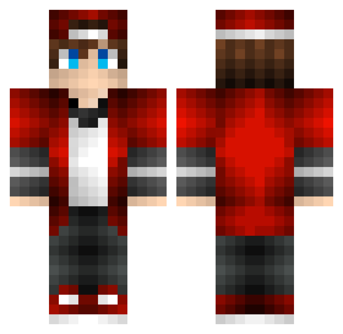 ssteph Minecraft skin, front and back view