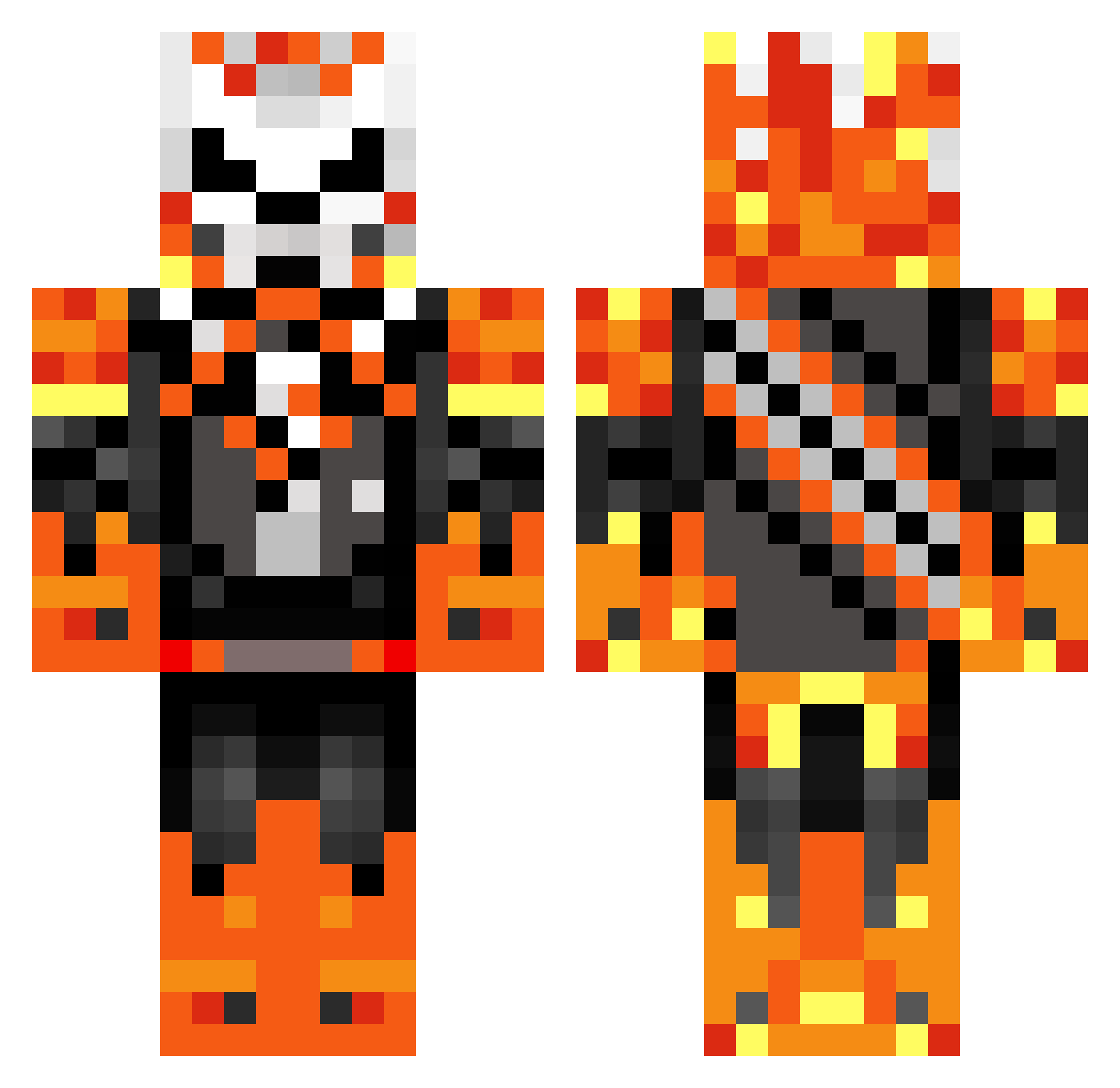 CanGlacial Minecraft skin, front and back view