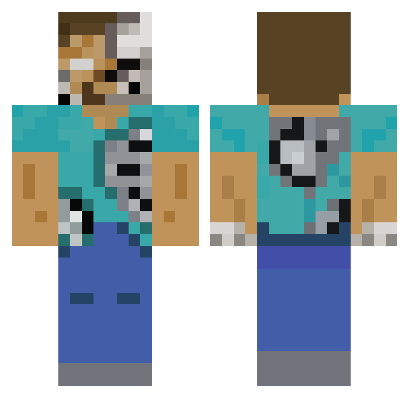 prime1309 Minecraft skin, front and back view