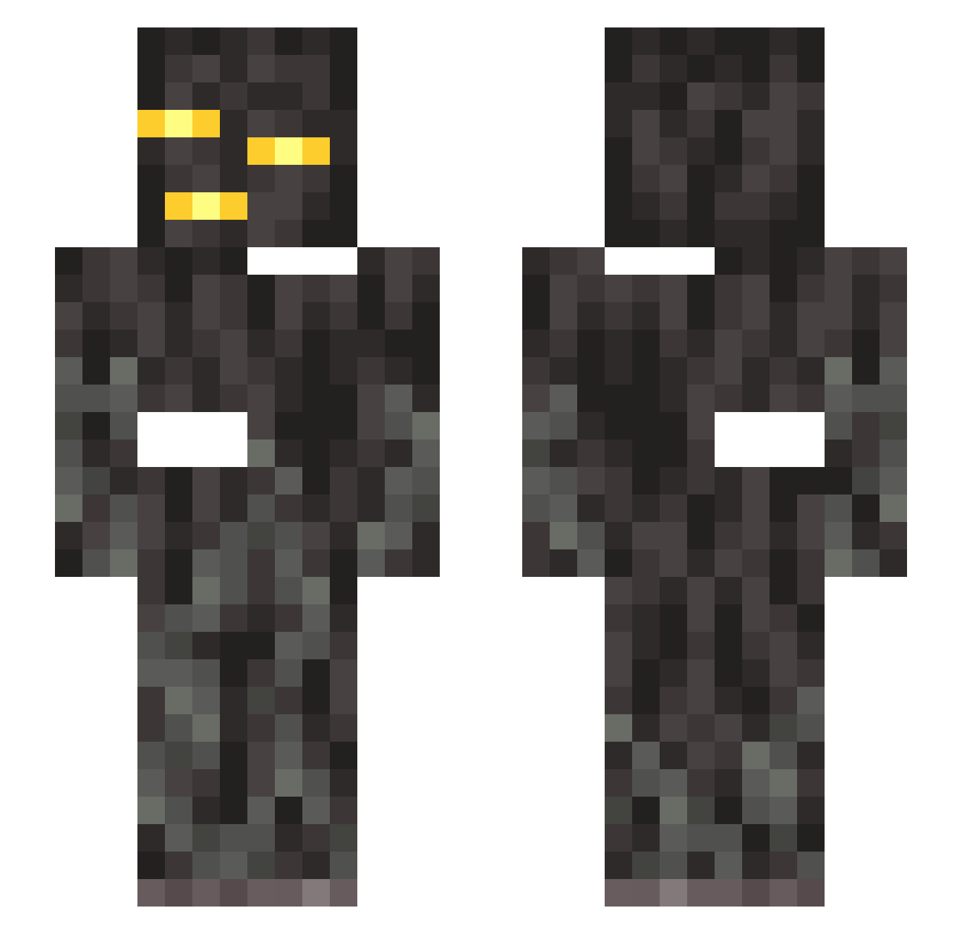 Ore_LifeSpot Minecraft skin, front and back view