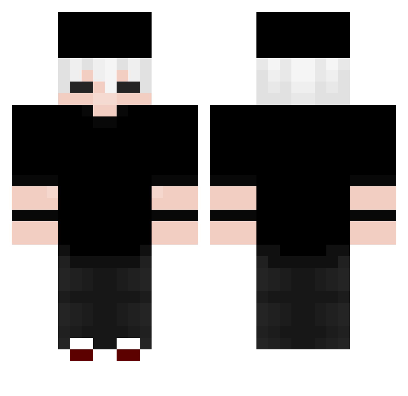 _Derfel Minecraft skin, front and back view