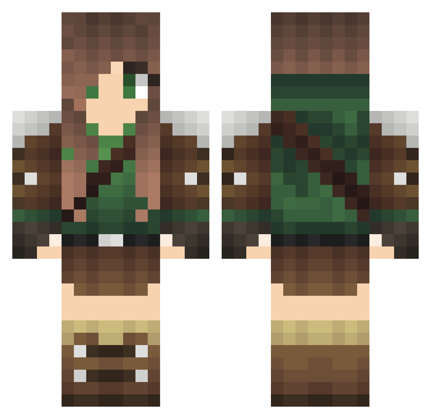 TheSuperPosition Minecraft skin, front and back view