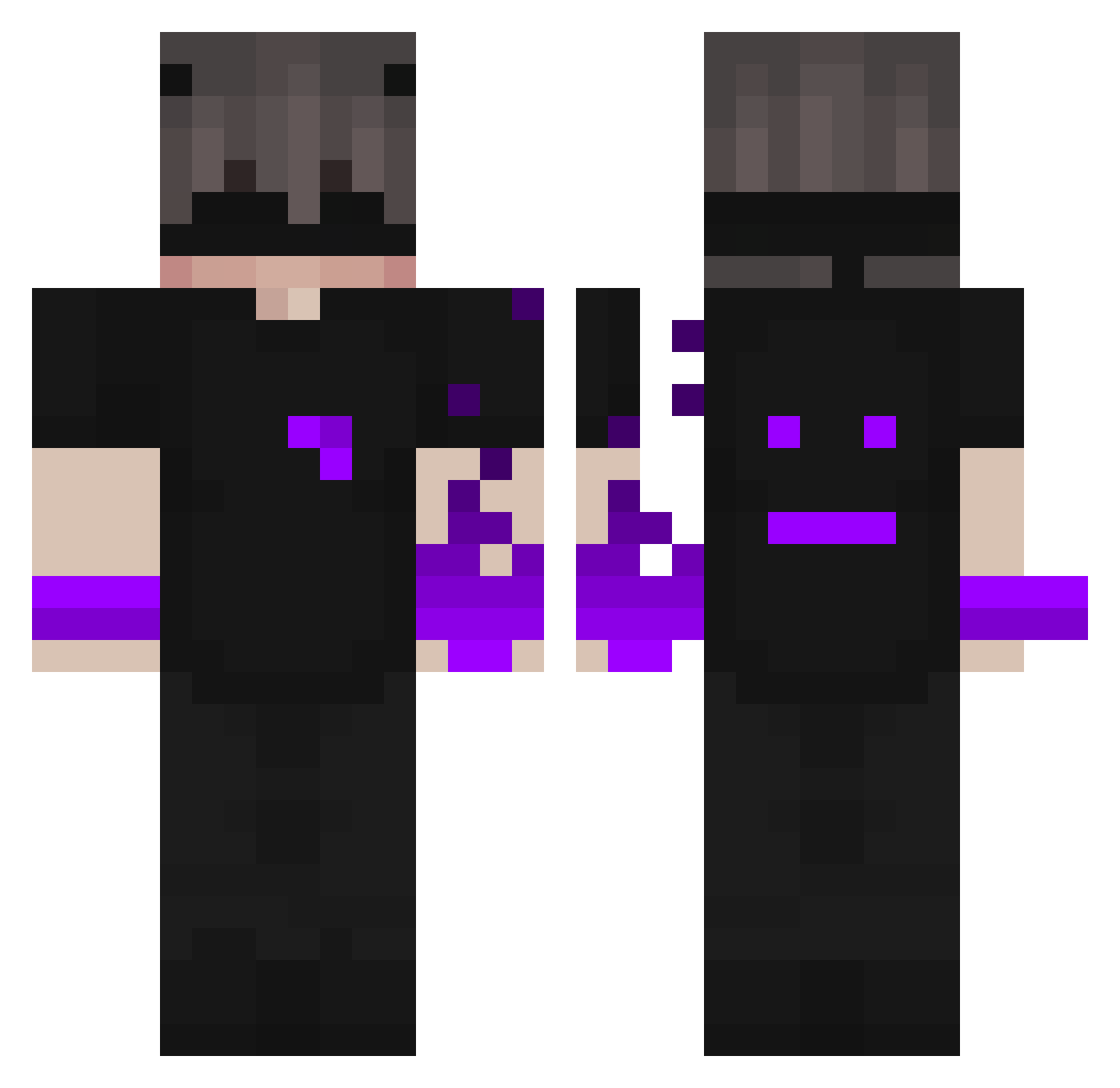 Arpan_ Minecraft skin, front and back view