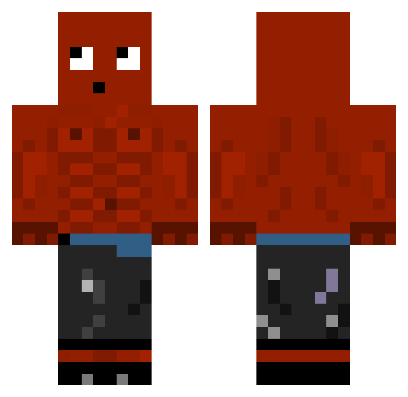 minnecon Minecraft skin, front and back view