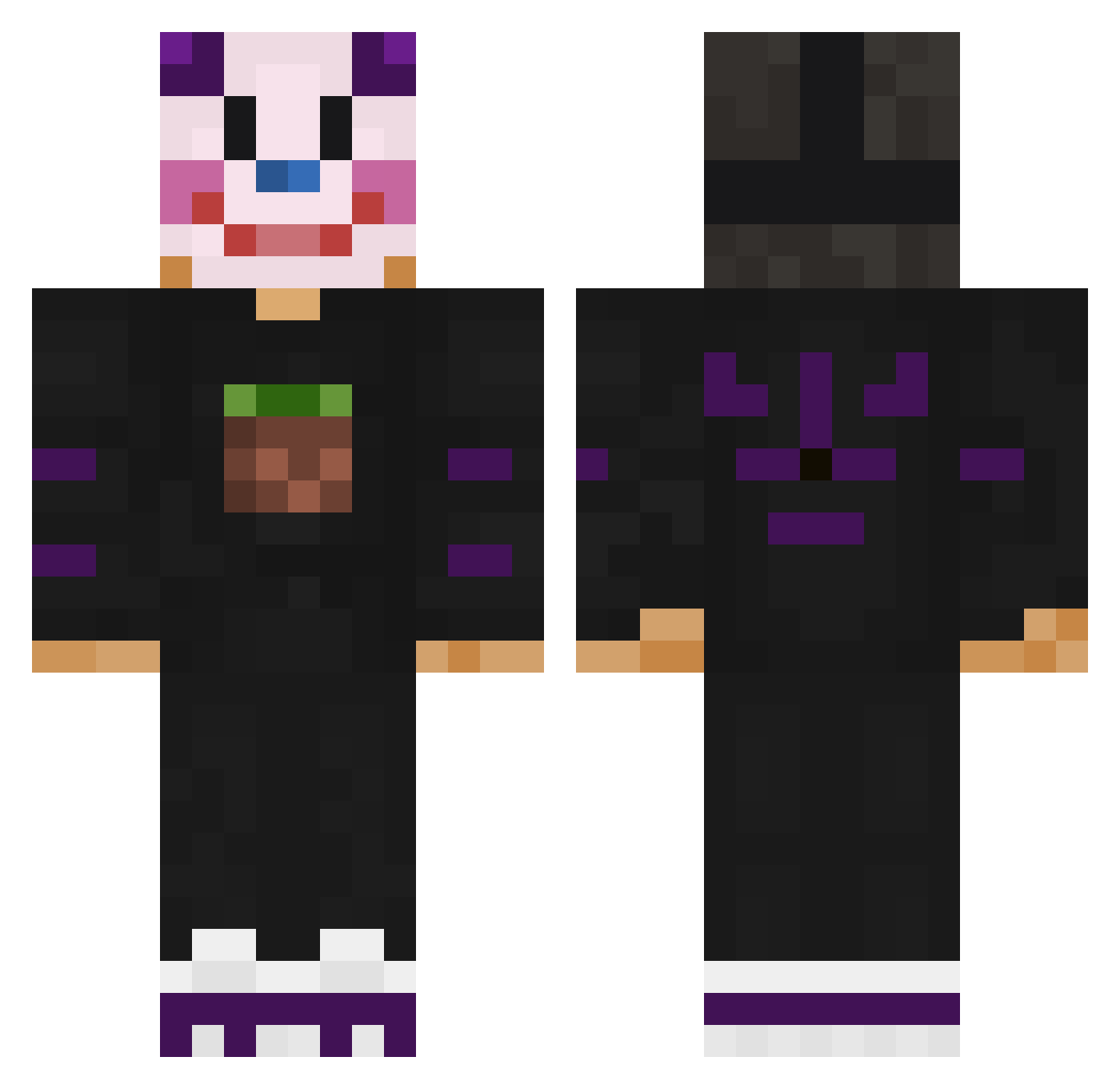 X_Ander Minecraft skin, front and back view