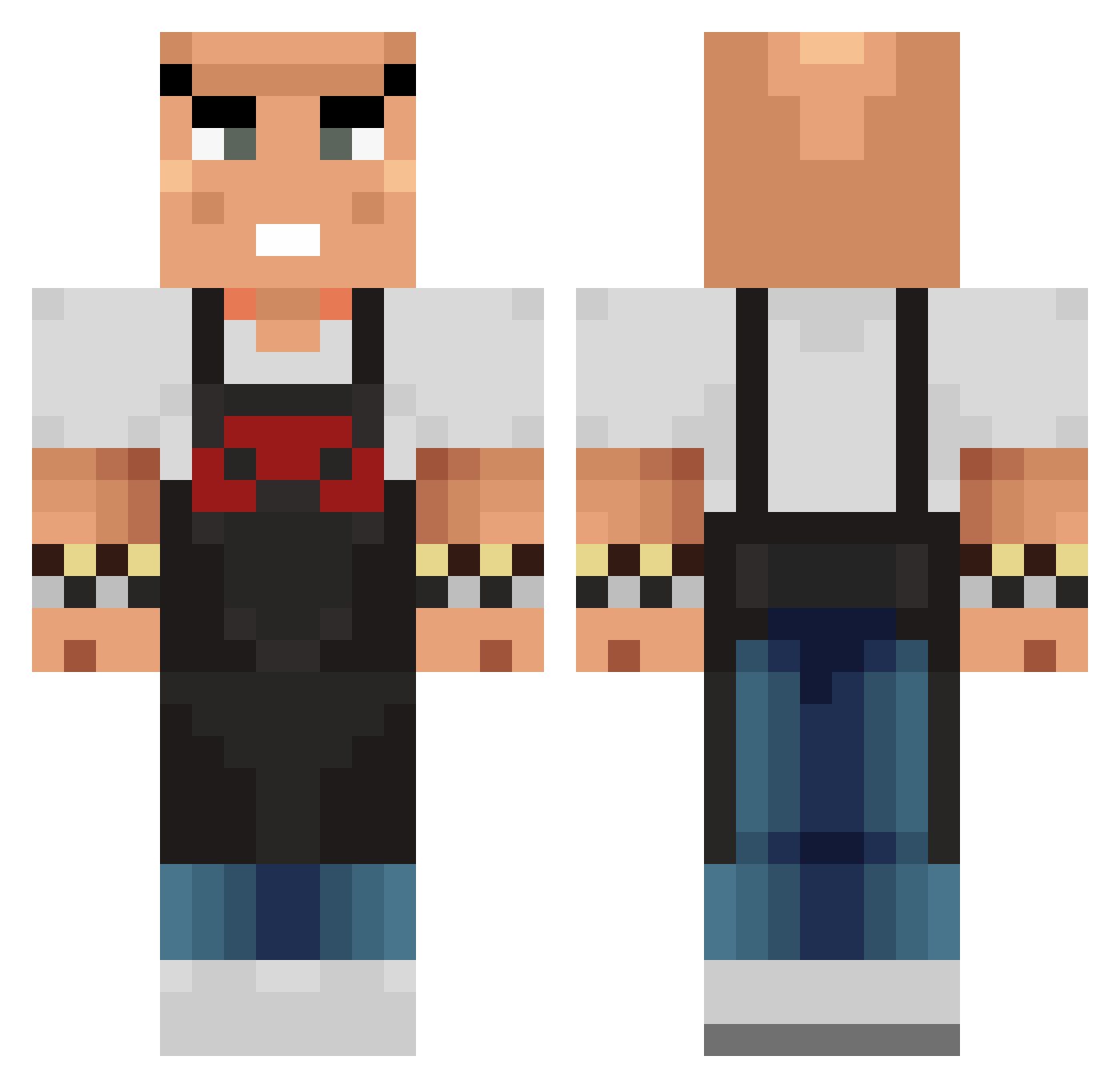 reasor Minecraft skin, front and back view