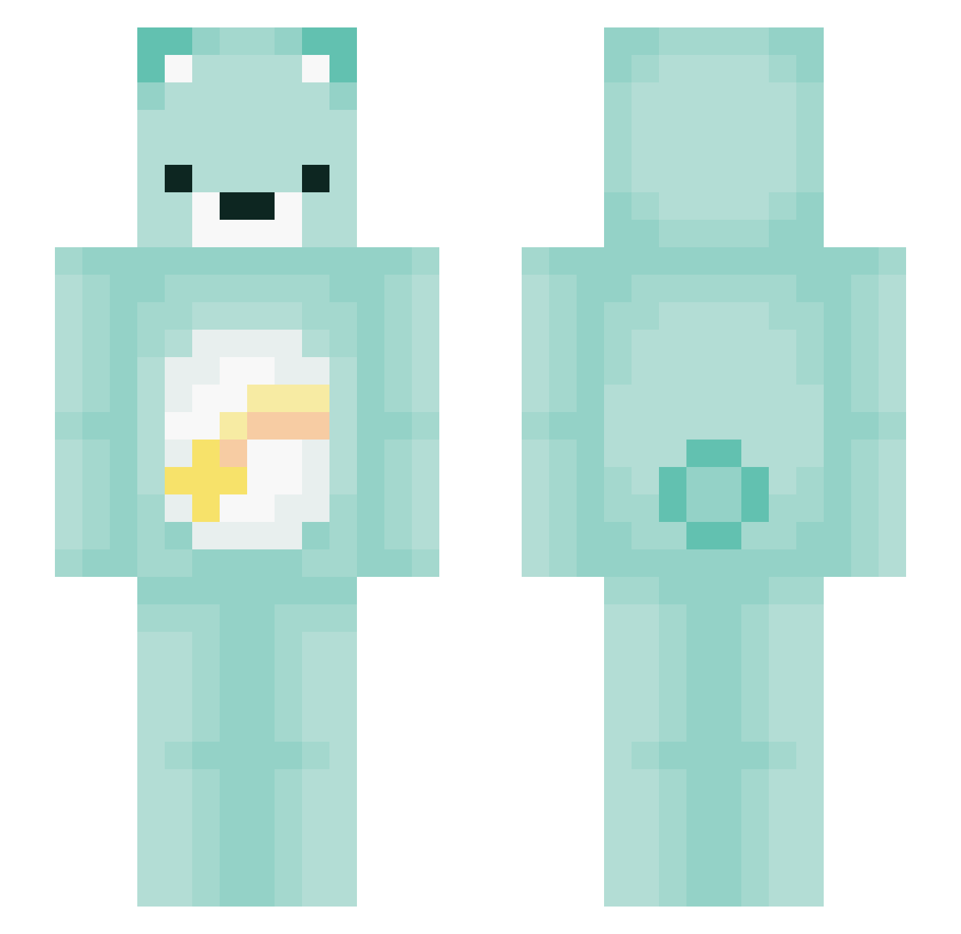Zoutqr Minecraft skin, front and back view