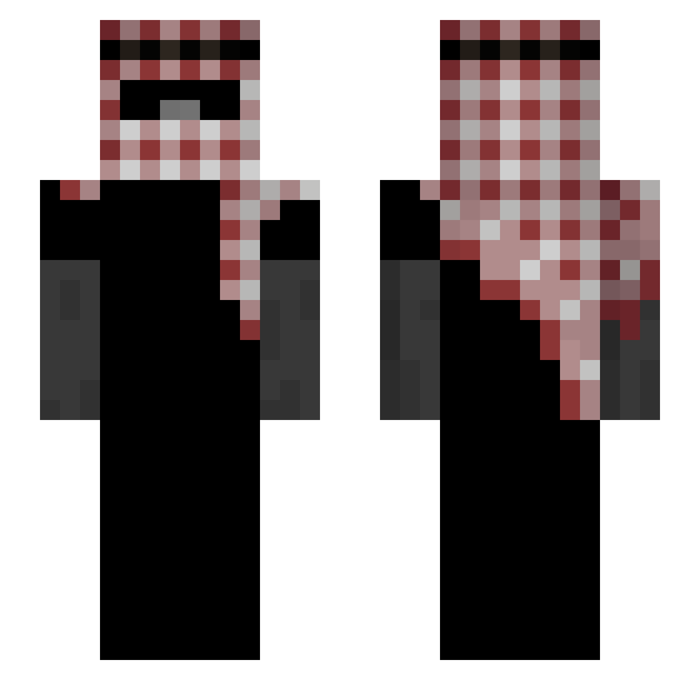 NBAkoszykuwka Minecraft skin, front and back view