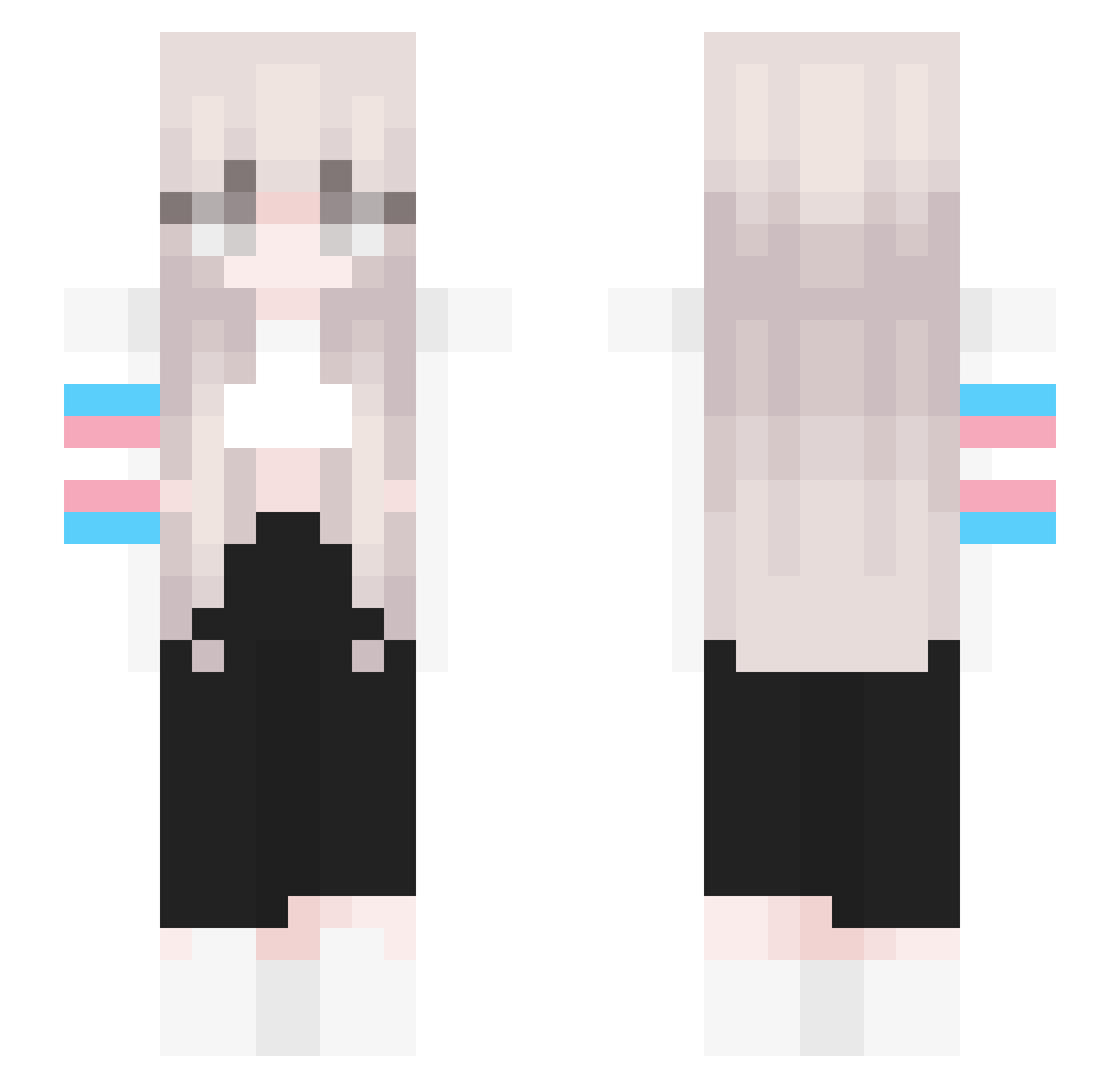 SheepJokey Minecraft skin, front and back view