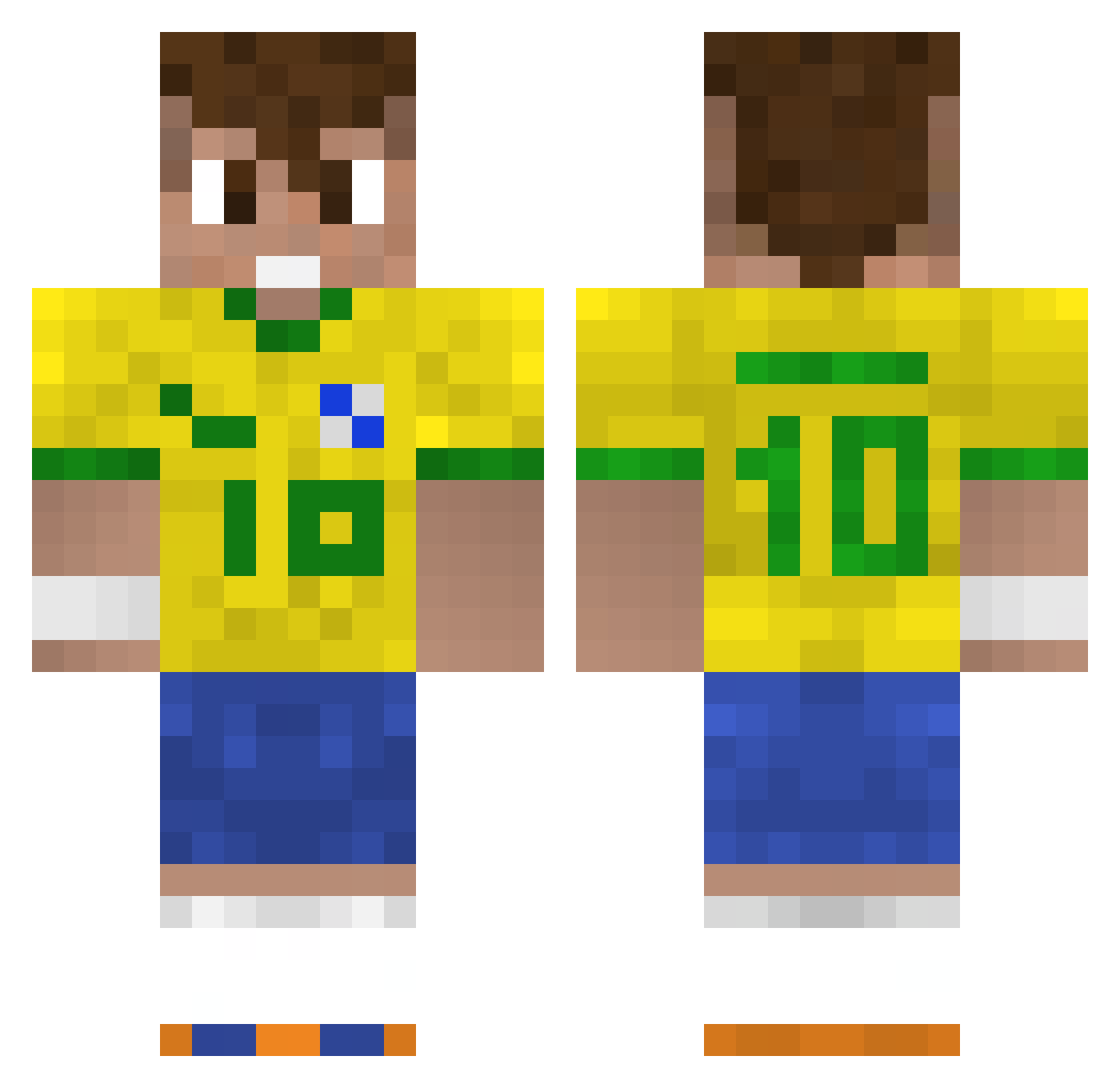 Sinistrin Minecraft skin, front and back view
