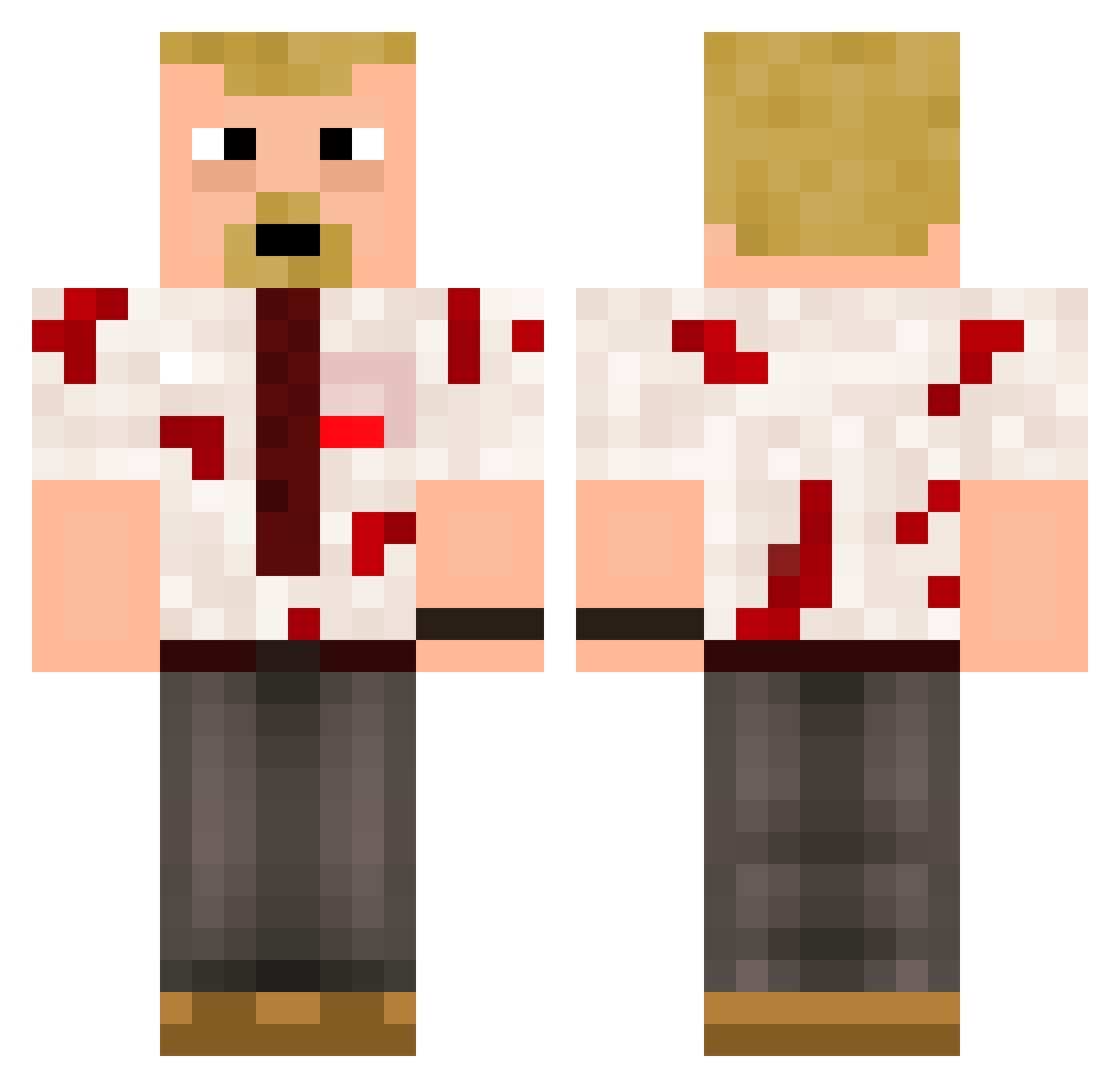 EveryonesFave Minecraft skin, front and back view