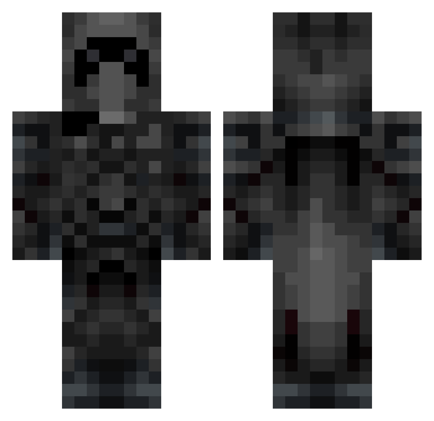 xxXNightwing2Xxx Minecraft skin, front and back view