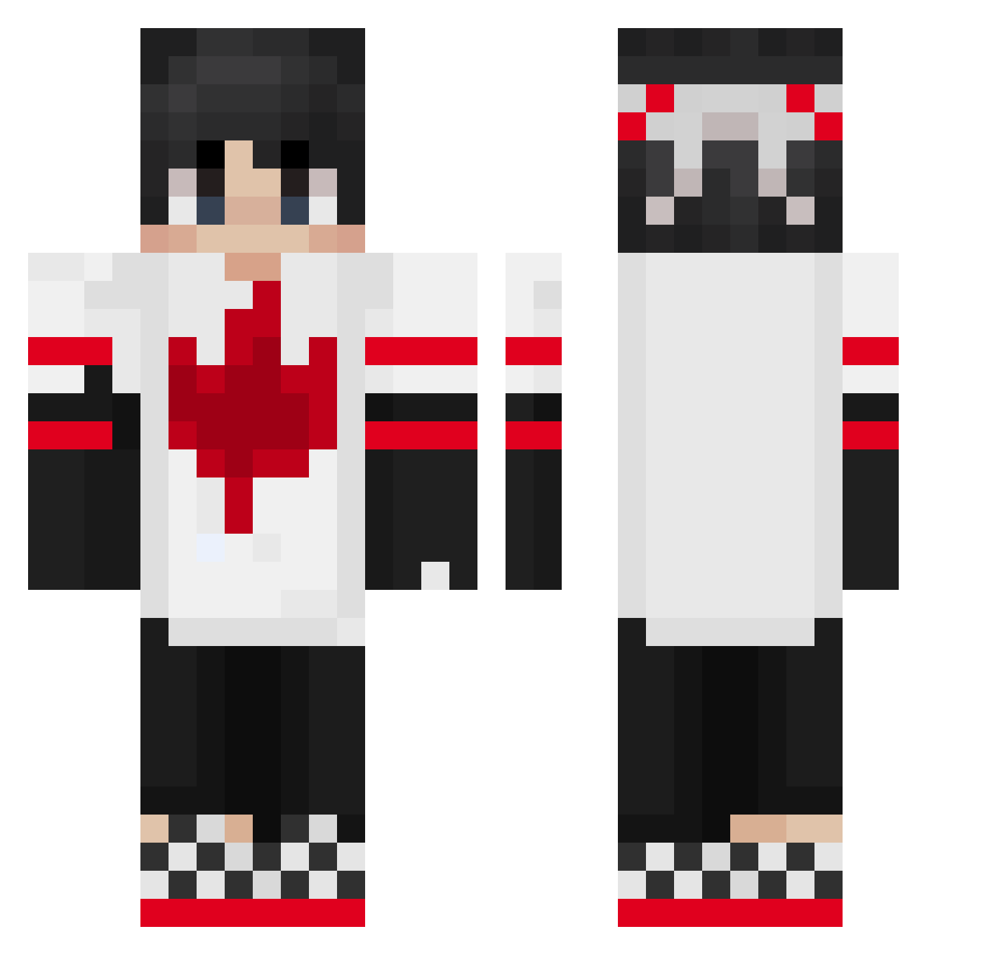 PotatoIsLife23 Minecraft skin, front and back view