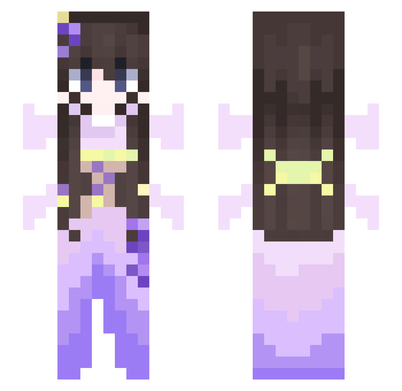 ChocolateCow600 Minecraft skin, front and back view