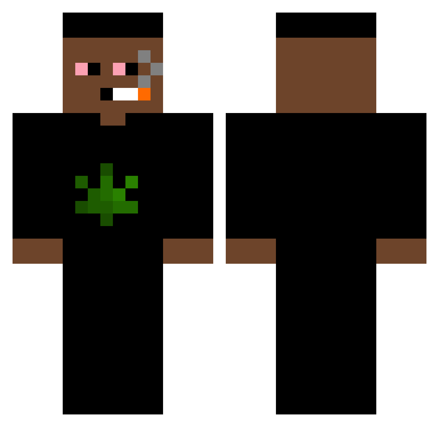 AmarillaLOOOL Minecraft skin, front and back view