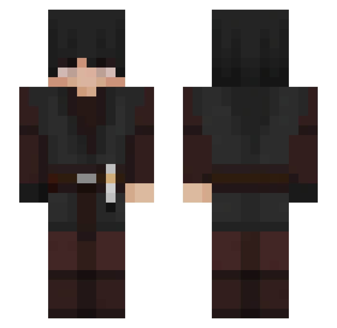 brysoen Minecraft skin, front and back view