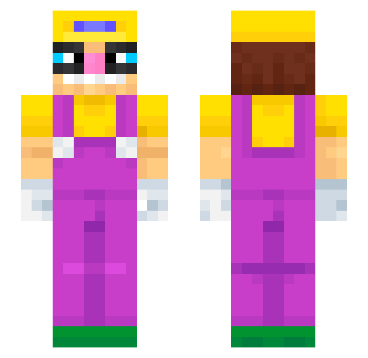 Crols Minecraft skin, front and back view