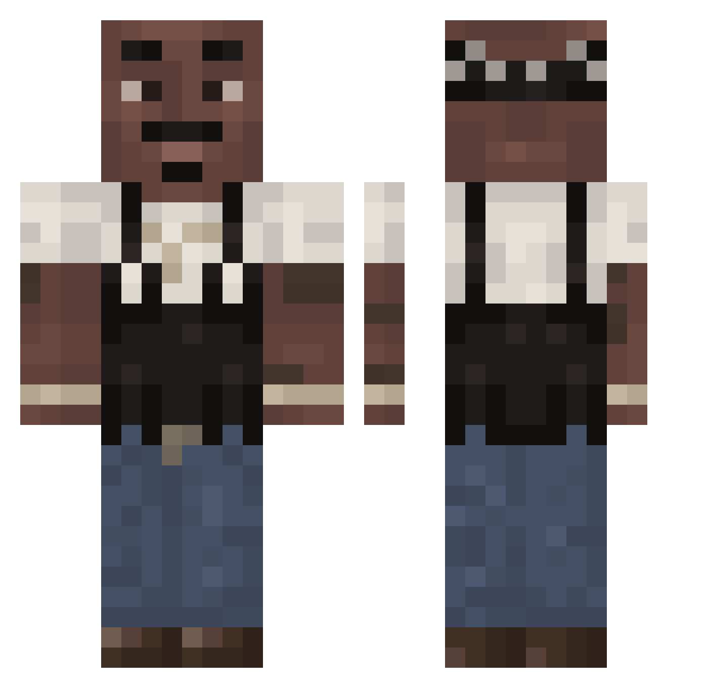 kyowxv Minecraft skin, front and back view