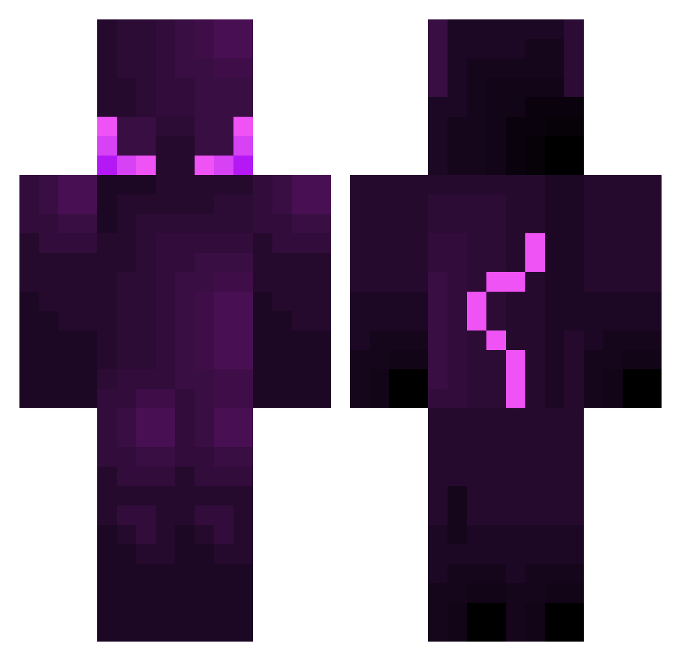 randomidiot34 Minecraft skin, front and back view