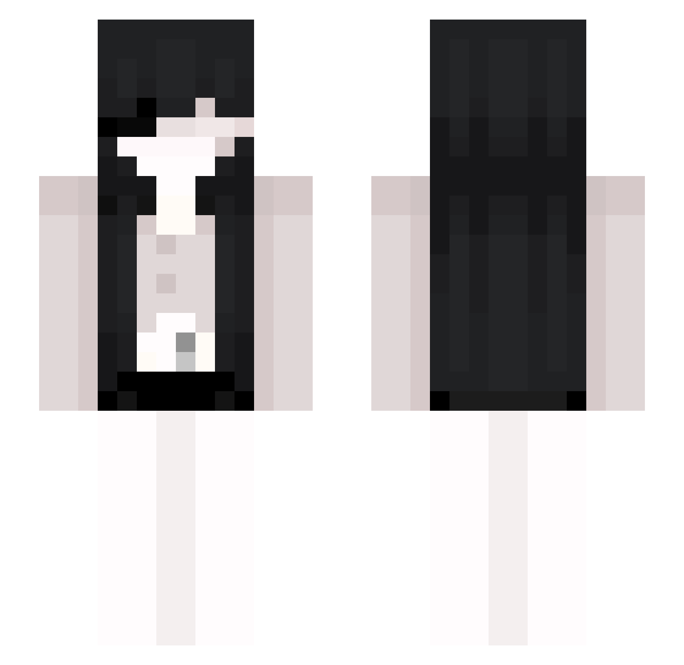 riishuro Minecraft skin, front and back view
