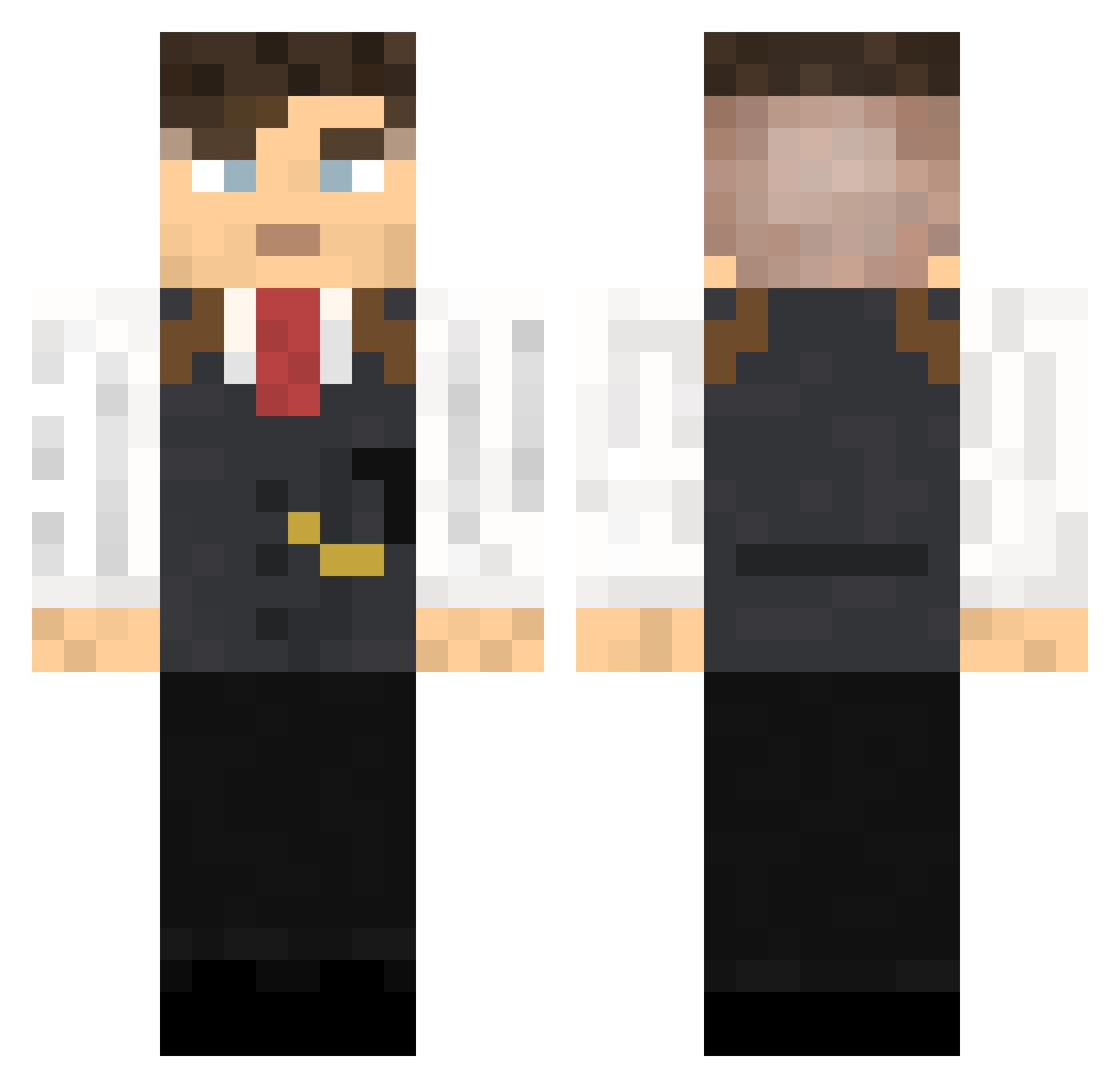 Mambu8067 Minecraft skin, front and back view