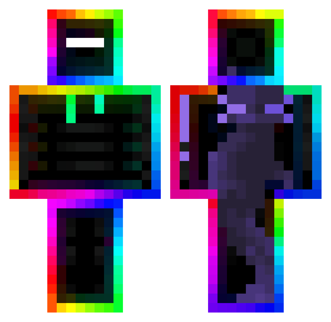 TarroWavee Minecraft skin, front and back view