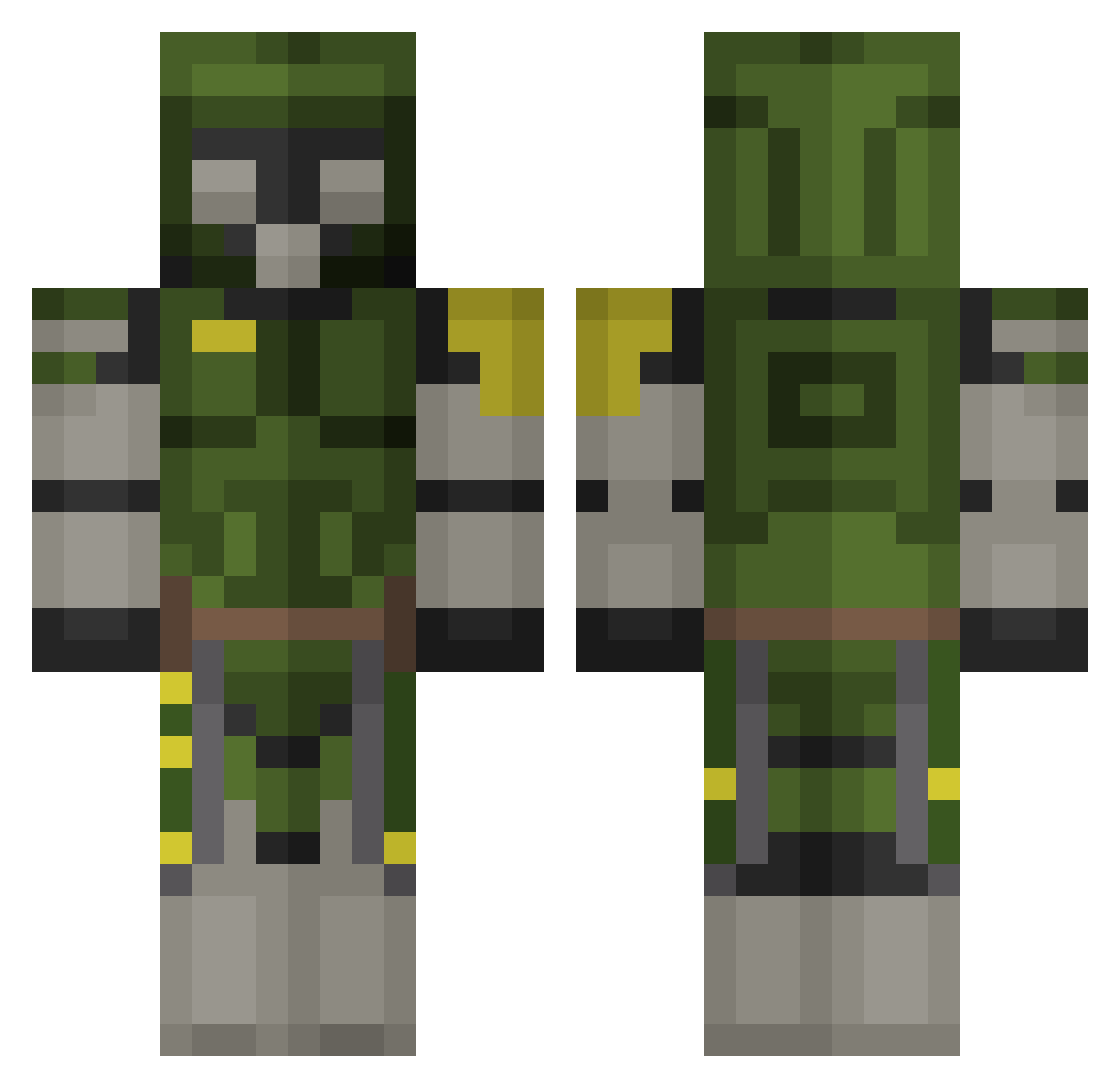 SenhorDosPasteis Minecraft skin, front and back view