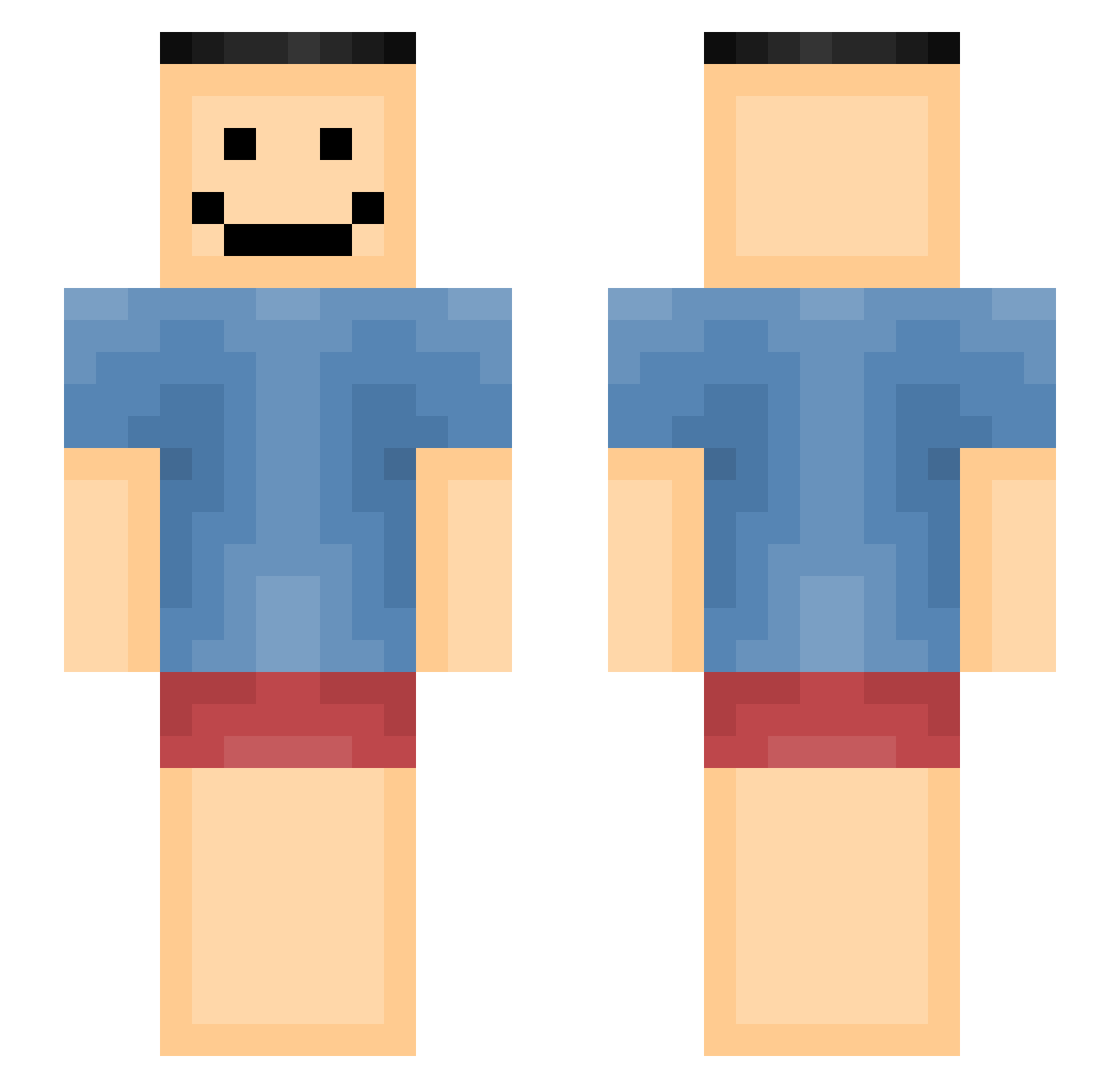 SavageSandra_ Minecraft skin, front and back view