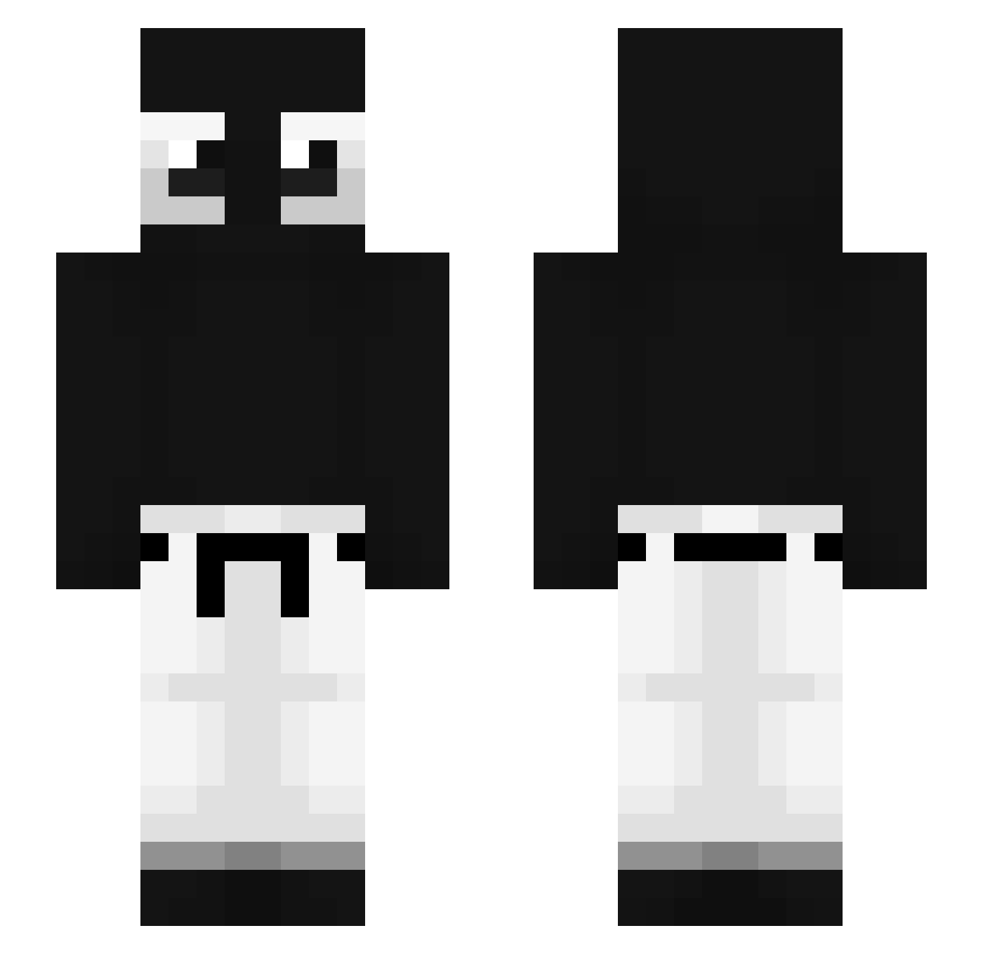 New27 Minecraft skin, front and back view