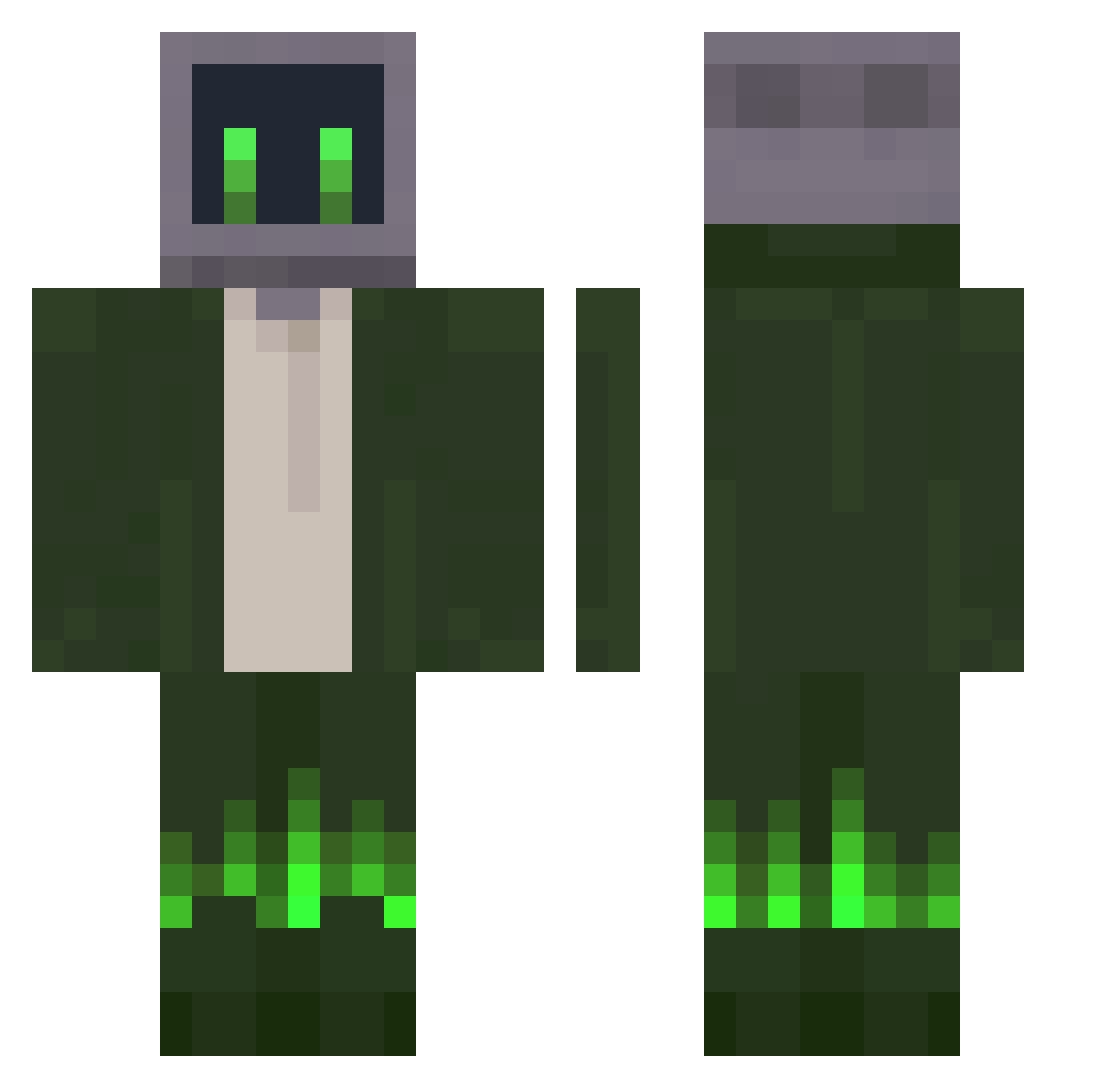 M_o_n_g_o Minecraft skin, front and back view