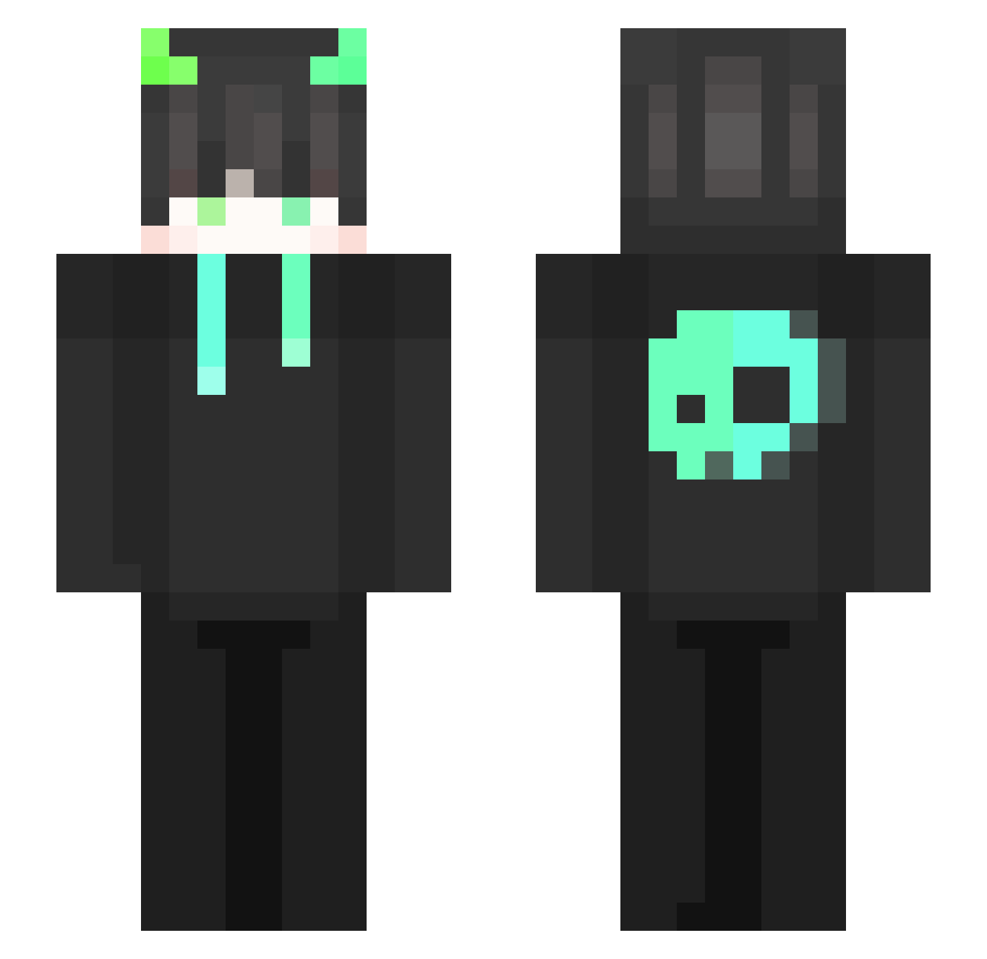 24kngolden Minecraft skin, front and back view