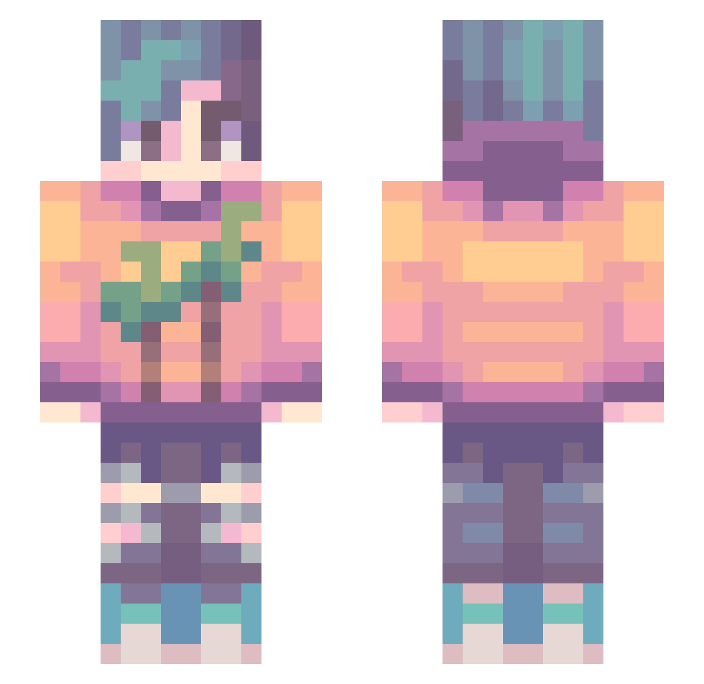 AncientLightning Minecraft skin, front and back view