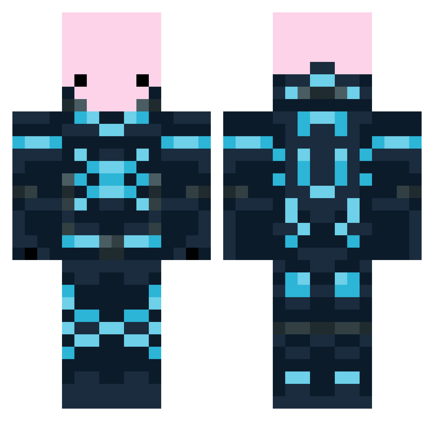 voidaxo2 Minecraft skin, front and back view