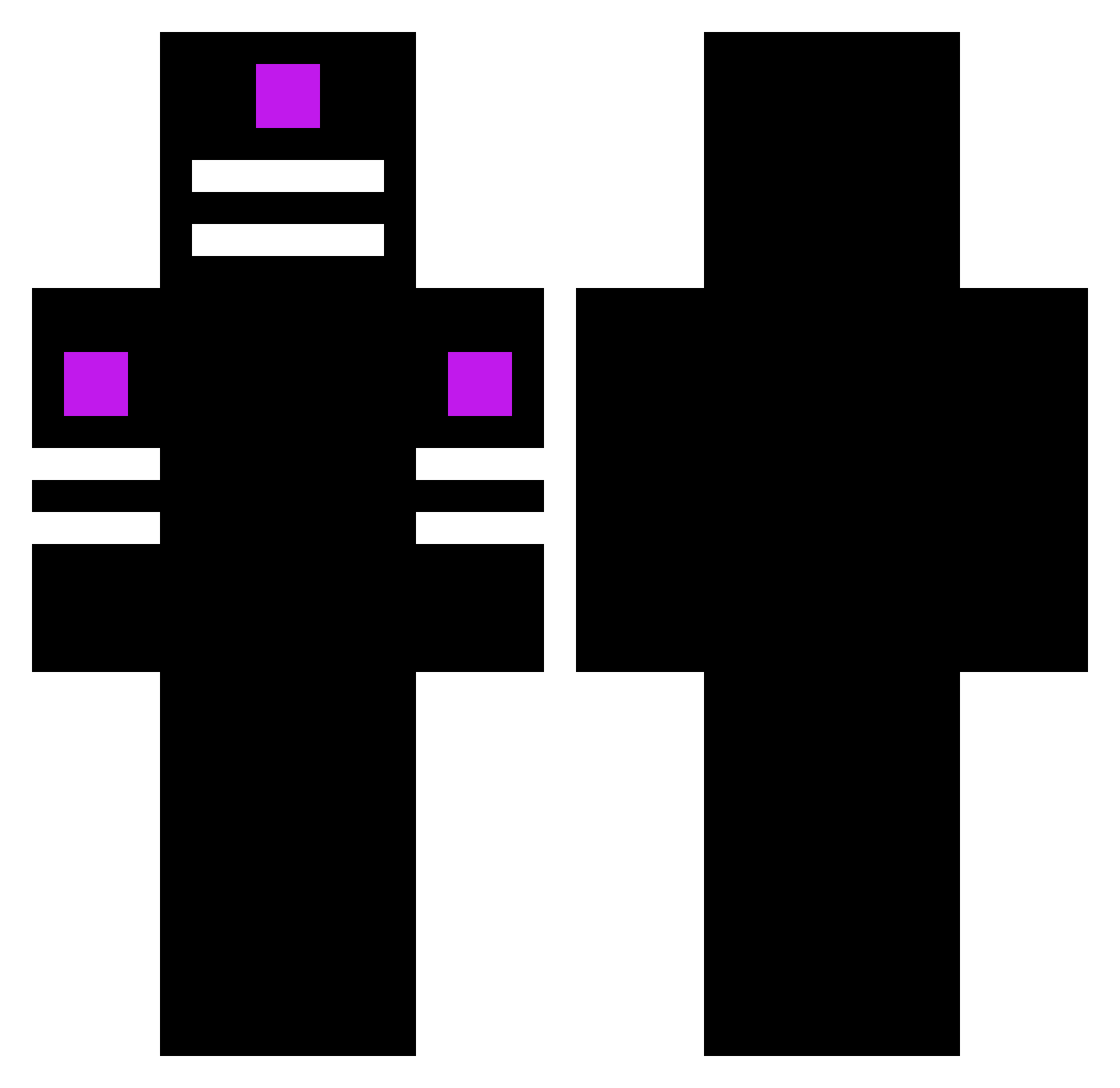 Avauntic Minecraft skin, front and back view